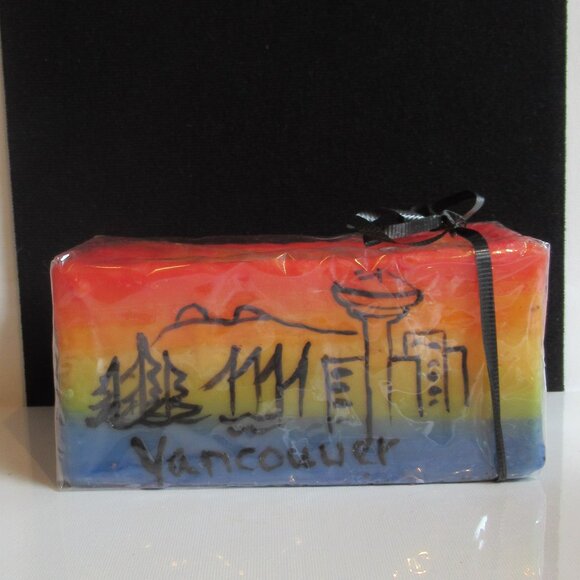Share your Pride, Vancouver Skyline, LGBTQ, Pillar Candle, - Picture 1 of 3
